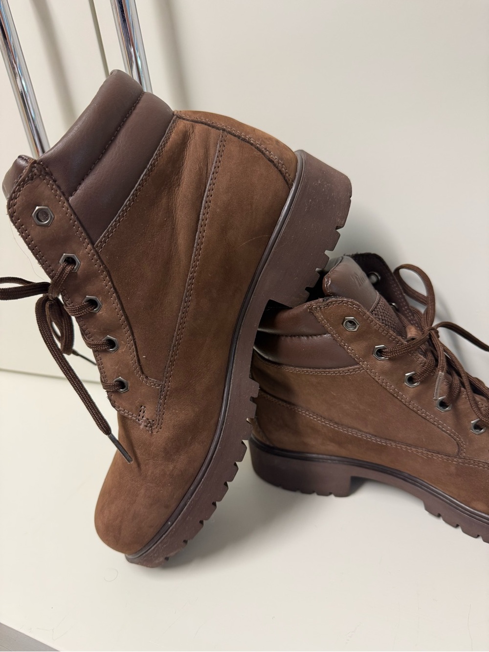 Timberland Brown Suede Lace-Up Ankle Boots - Picture 3 of 5